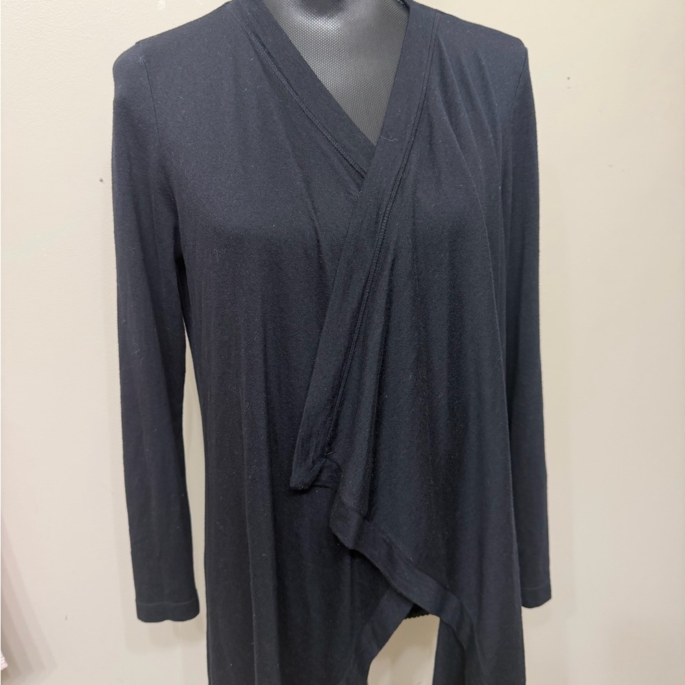 Club Monaco Women’s Black  Long Sleeve Open Front Cardigan M